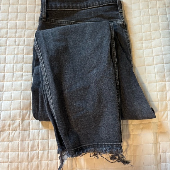 GAP Denim High Rise Cigarette Jeans - Dark Gray - Picture 5 of 7